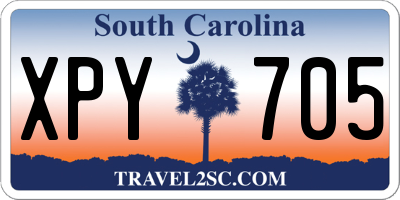 SC license plate XPY705