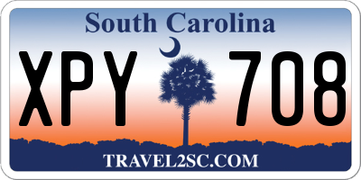 SC license plate XPY708