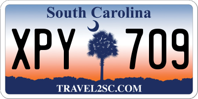 SC license plate XPY709
