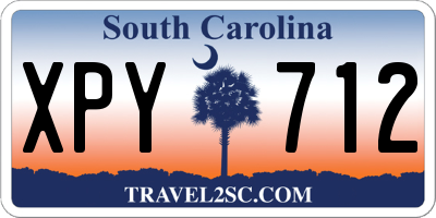 SC license plate XPY712
