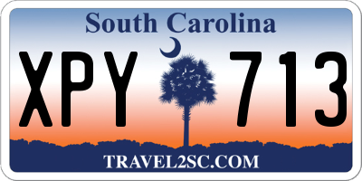 SC license plate XPY713