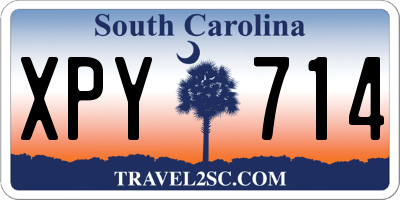 SC license plate XPY714