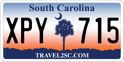SC license plate XPY715
