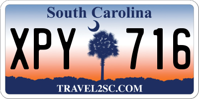 SC license plate XPY716