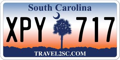 SC license plate XPY717