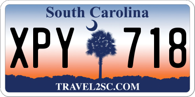 SC license plate XPY718