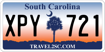 SC license plate XPY721
