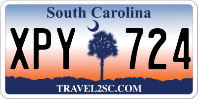 SC license plate XPY724