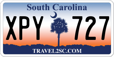 SC license plate XPY727