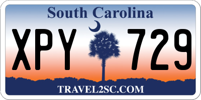 SC license plate XPY729