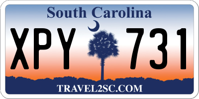 SC license plate XPY731