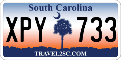 SC license plate XPY733