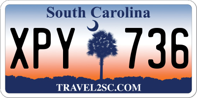 SC license plate XPY736