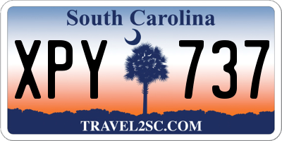 SC license plate XPY737