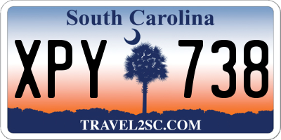 SC license plate XPY738