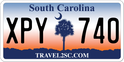 SC license plate XPY740