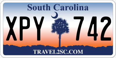 SC license plate XPY742