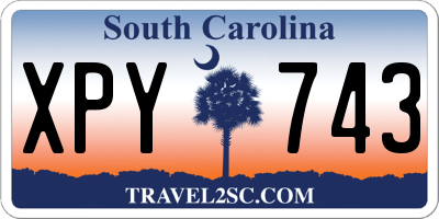 SC license plate XPY743
