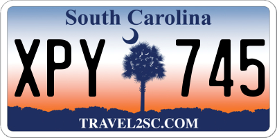 SC license plate XPY745