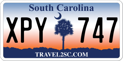 SC license plate XPY747