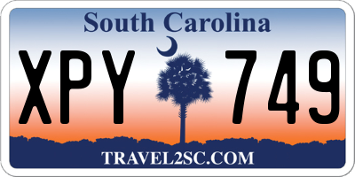 SC license plate XPY749