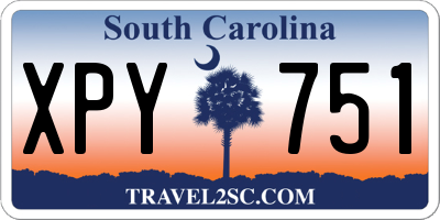 SC license plate XPY751