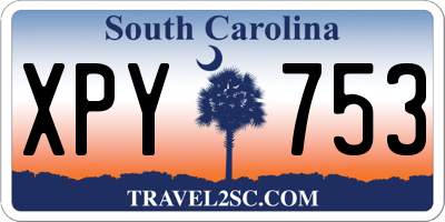 SC license plate XPY753