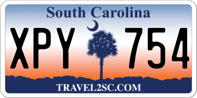 SC license plate XPY754