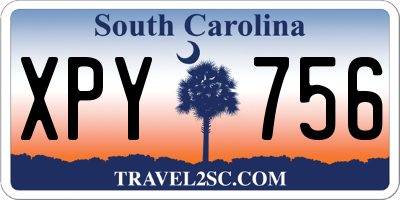 SC license plate XPY756