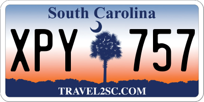 SC license plate XPY757
