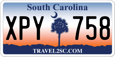 SC license plate XPY758