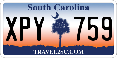 SC license plate XPY759