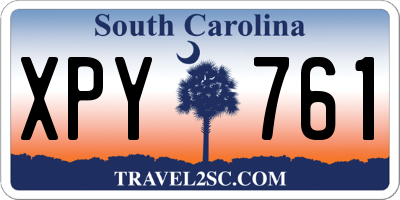 SC license plate XPY761