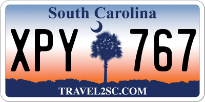 SC license plate XPY767