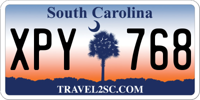 SC license plate XPY768