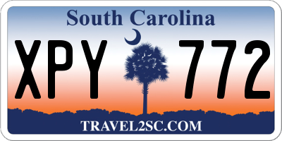 SC license plate XPY772