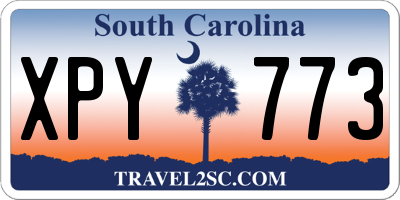 SC license plate XPY773