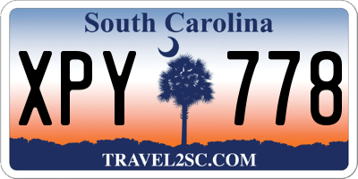 SC license plate XPY778
