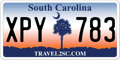 SC license plate XPY783