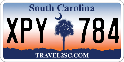 SC license plate XPY784