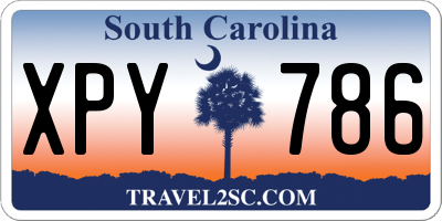SC license plate XPY786