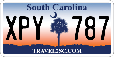 SC license plate XPY787