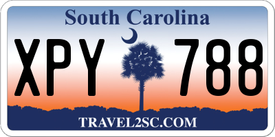 SC license plate XPY788