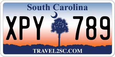 SC license plate XPY789