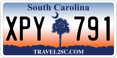 SC license plate XPY791