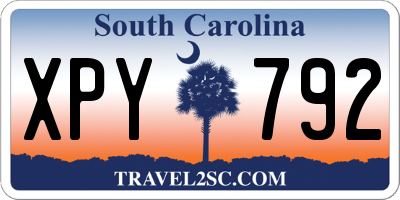 SC license plate XPY792