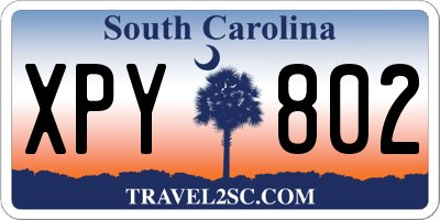 SC license plate XPY802