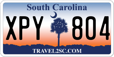 SC license plate XPY804