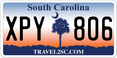 SC license plate XPY806