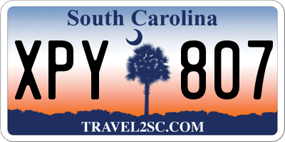 SC license plate XPY807